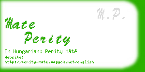 mate perity business card