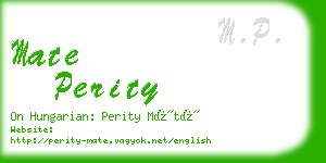 mate perity business card